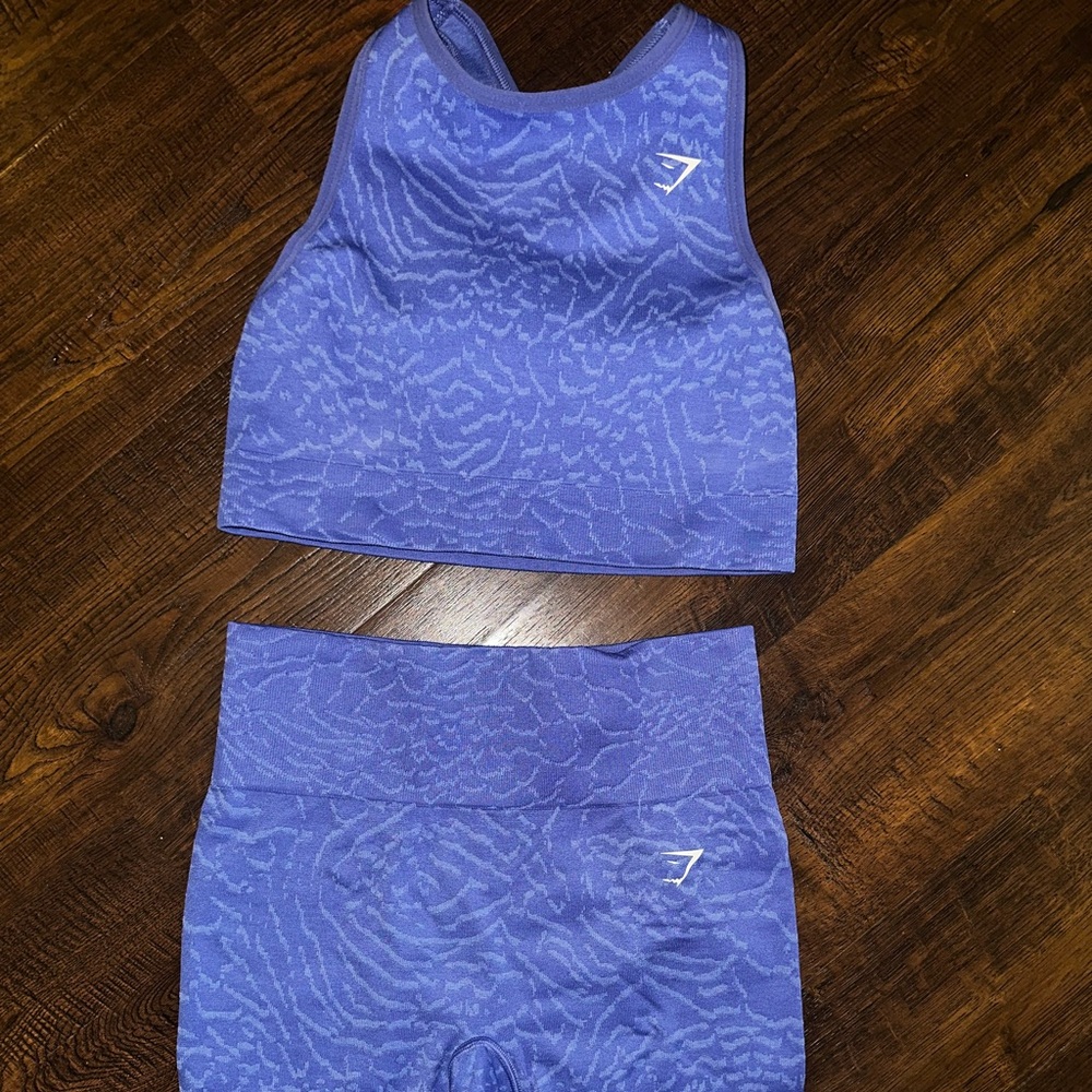 Gymshark Blue Adapt Animal Activewear Set